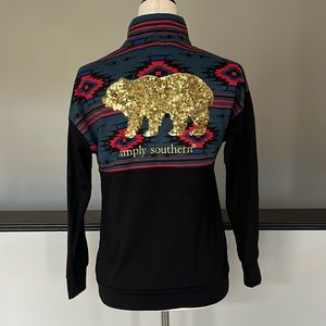 Simply Southern Aztec 1/4 zip pullover /‎ S